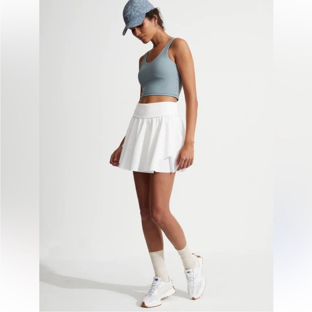 Varley EUC tiered White Skort Mini Skirt